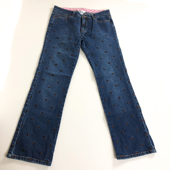 VTG Lilly Pulitzer Scottie Pup Embroidered Jeans - Picture 3 of 8